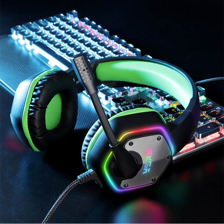 【Green】EKSA E1000ゲーミング ヘッドフォン マイク付き eksa-002