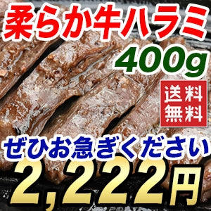 柔らか加工 牛ハラミ スティックカット 400g 牛肉 焼肉 横隔膜 味が濃くて美味しい バーベキュー サガリ BBQ 冷凍