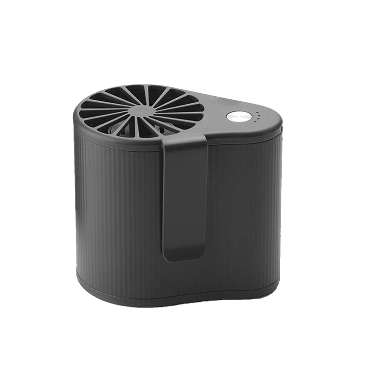 BLACK 腰掛け 扇風機 USB充電 卓上 手持ち扇風機 fan-007