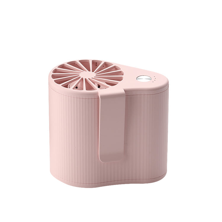 PINK 腰掛け 扇風機 USB充電 卓上 手持ち扇風機 fan-007