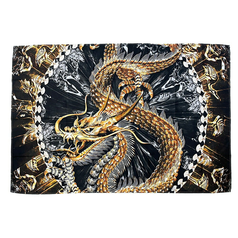 風水 タペストリー 黄金龍 ドラゴン 150×100竜 絵 ポスター 玄関 ウォールデコ ウォールデコレーション 絵 ウォールアート モダンアート 龍の飾り 壁 金竜 金龍 ドラゴン 壁掛け モダン デザイン おしゃれ アイテム 龍神 プレゼント