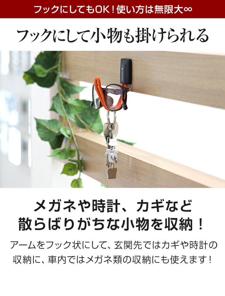 (ブラック)くねくねスマホホルダー スマホスタンド エアコン 吹き出し口 後部座席(3R-FLH03)