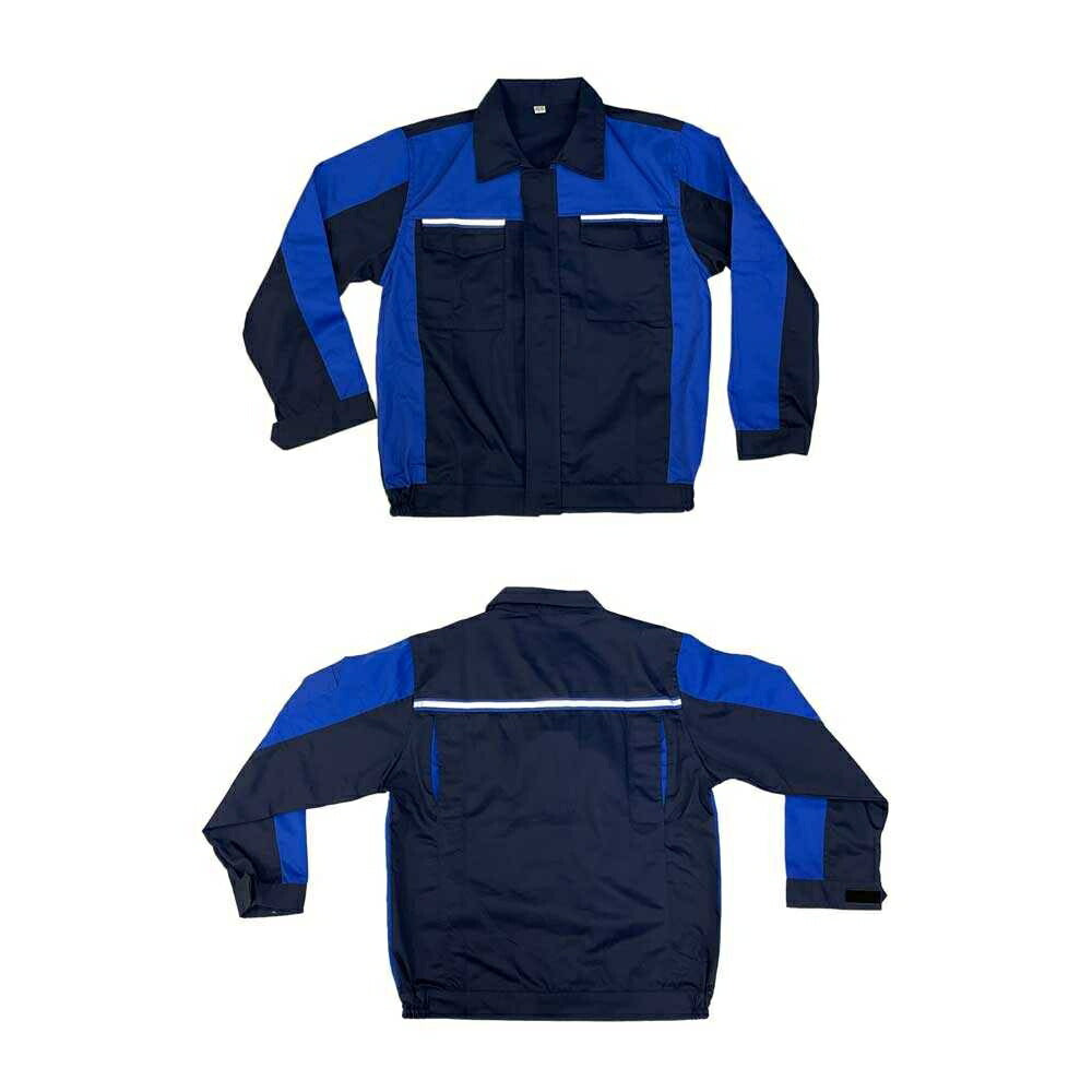 作業着 ブルー ネイビー XL 作業服 上下セット長袖 メンズ レディース 男女兼用 作業用 工場 ワークウェア ユニフォーム 統一感 仕事 仕事着 ワーク デザイン 快適 動きやすい DIY 引越し スポーツ 運動 アウトドア 人気
