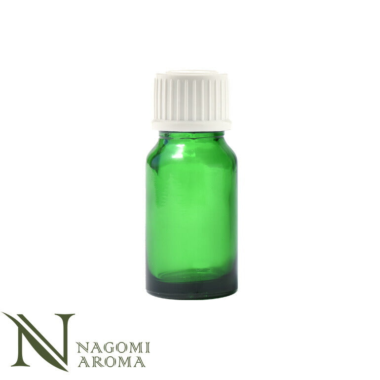 遮光ビン10ml(グリーン)白キャップ&ヴァーティカルドロッパー 【 遮光瓶 ガラス瓶 薬瓶 保存 アロマオイル エッセンシャルオイル精油 キャリアオイル フレグランスオイル 香水 手作り コスメ ハンドメイド 蓋付 茶色 】