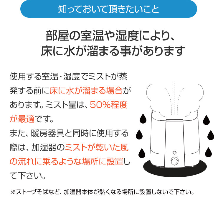 スチーム式加湿器 加湿器 スチーム 上部給水 加熱式 卓上 6L 加熱式加湿器 Qurra(3R-HHT01WT)