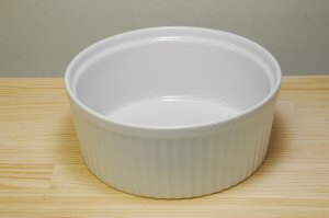 7.5吋スフレ 直径19cm 白 食器 磁器 ケーキ オーブン プロ使用 業務用 本格 陶器のふる里 stockヤ