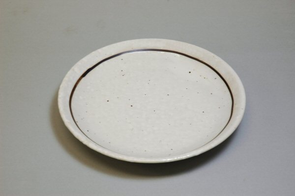 粉引ライン5.0皿 直径16.7cm 和食器 国産 日本製 丸皿 取り皿 銘々皿 美濃焼 陶器のふる里 stockヤ