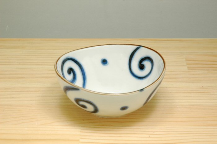 うず楕円3.5鉢 長辺10.8cm 小鉢 和食器 和ボール 美濃焼 国産 日本製 和の食器 陶器のふる里 stockヤ