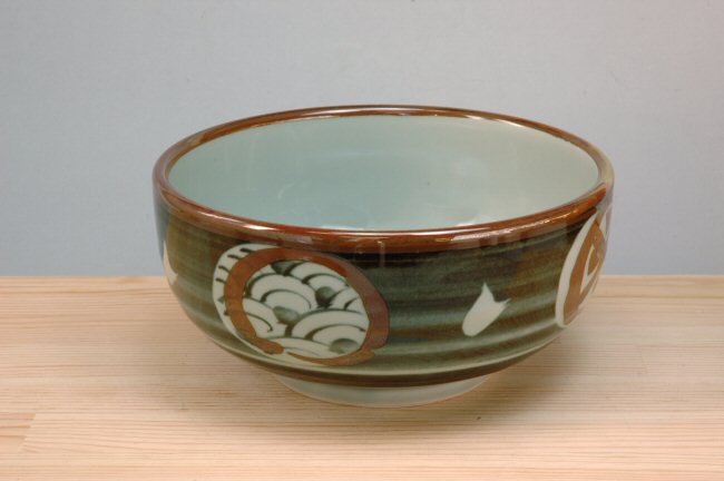 在庫処分価格 錆丸紋6.0腰張丼 直径19cm 美濃焼 国産 業務用 麺鉢 食器 即納 陶器のふる里 stockヤ