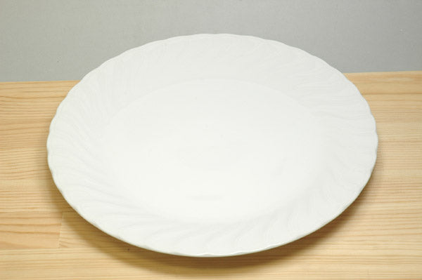K/Wホワイト10吋ミート 白 食器 陶器 磁器 白磁 チョップ皿 ディナー メインディッシュ ホテル プロ使用 業務用 本格 陶器のふる里 stockヤ