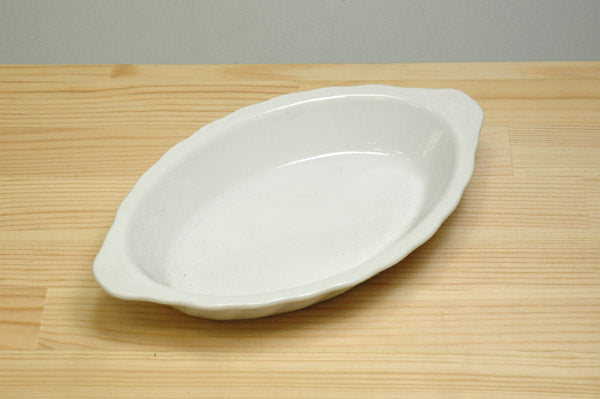 K/Wホワイト8.5吋グラタン 白 食器 陶器 磁器 白磁 お皿 器 グラタン オーブン プロ使用 業務用 本格 陶器のふる里 stockヤ