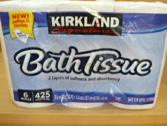 【新発売】お試し6個 トイレット【KIRK LAND カークランド】トイレットペーパー 43.18m/6ロール 2枚重ね【6個×1袋】 BATH TISSUE【コストコ通販】