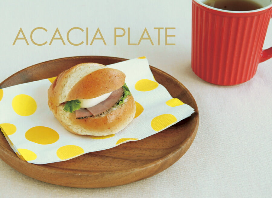アカシアプレート角20 19.8cm 正方形 ウッドプレート 木製四角皿 北欧風 カフェ風 陶器のふる里 trys