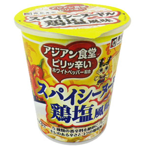 寿がきや アジアン食堂 スパイシーヌードル 鶏塩風味 63g×24個(1ケース)【ご注文は2ケースまで同梱可能です】