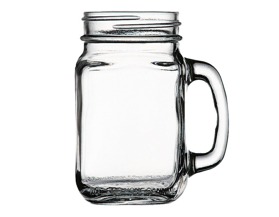 ドリンキングジャー 480ml ジョッキ ガラス瓶 メイソンジャー風 ガラスマグ 陶器のふる里 trysワ