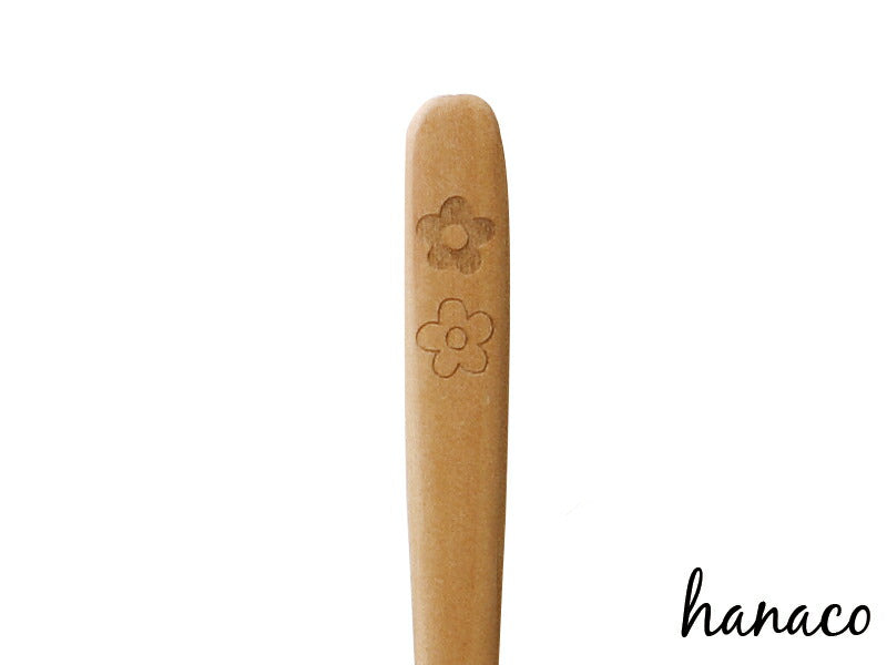 hanaco木製フォーク 長19cm カフェ 北欧風 ウッドフォーク 花 木製 食器 カトラリー 陶器のふる里 trysケ