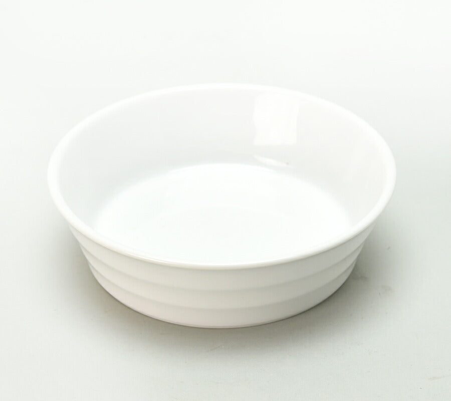 ハーモニー マルチ深ボールLサイズ グラタンL 16cm浅ボール 直径16.3cm 高4.5cm 本格レストラン食器 白磁 磁器 美濃焼 白い器 白い食器 ホワイト 和洋中 卸価格 問屋 業務用食器 大口OK 日本製 陶器のふる里 stockヤ