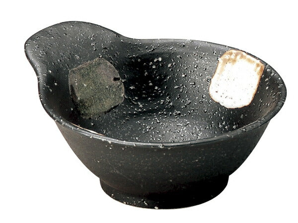 二色打ち 石目深口とんすい 幅145mm 土鍋用 呑水 美濃焼 深皿 陶器のふる里 trysま
