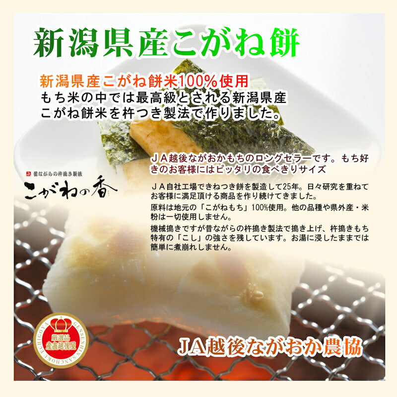 【送料込み】新潟県 JA越後ながおか農協産杵つきこがね餅 360g8枚入1パックシングルパック包装