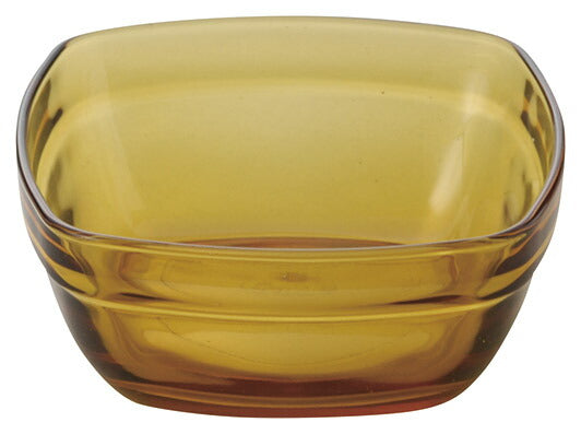 DURALEX(デュラレックス)アンバー スクエアーボウル(大) 幅11cm 300cc 正方形 スクエア ガラス ボール 茶色 AMBER フランス製 陶器のふる里 trysケ
