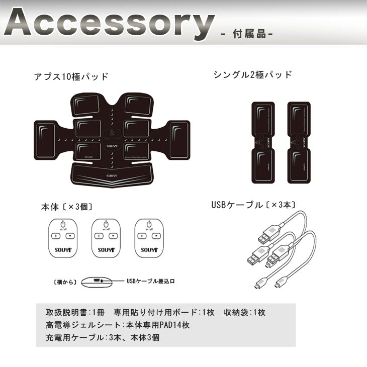 【5人シェア買いでお得】アクティブ パッド EMS 腹筋ベルト 貼る 全身フィットネス