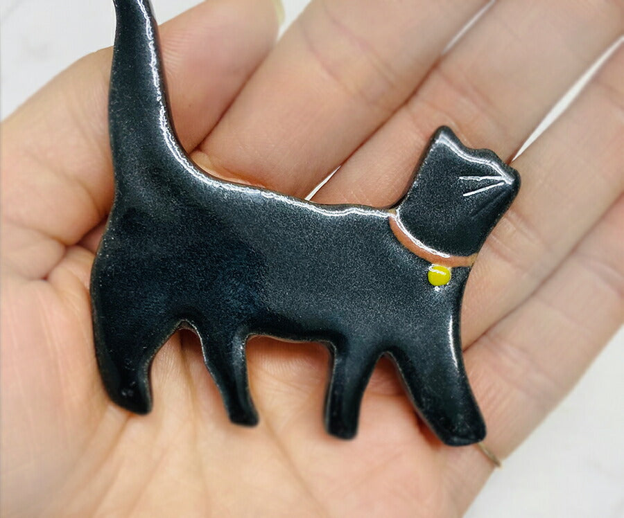 クロ箸置き 幅:約6cm 陶器 はしおき 黒猫 黒ネコ black-cat 猫好き おもしろ ユニーク かわいい 癒し キャット プチギフト メール便OK 陶器のふる里 trysケ