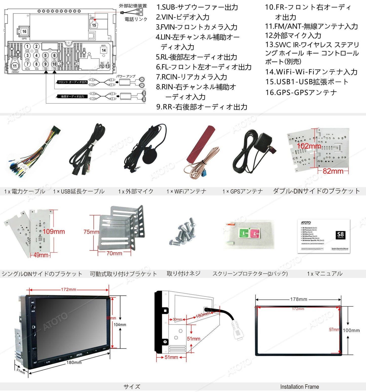【ATOTO正規品★S8G2A79UP-A 7インチ 車載カーナビ】タッチスクリーン ヘッドユニット シングルディン&ダブルディン 車載カーナビ DVD CD SD USB ラジオ Bluetooth 自動車 手振り認識 4Gセルラーモデム 大画面 HD IPSディスプレイパネル リアビューカメラ 父の日 車
