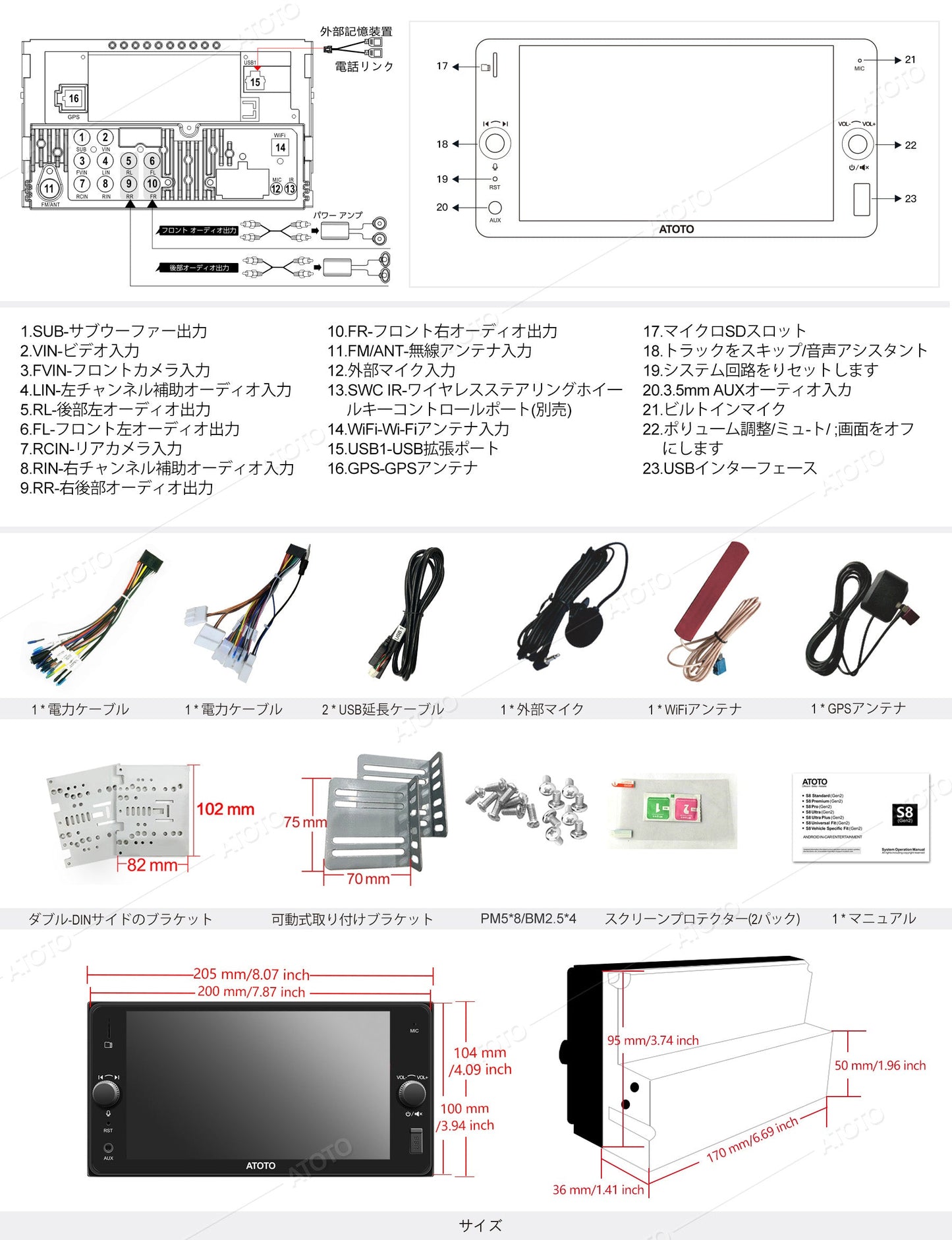 【ATOTO正規 最新型S8TYC74PM Premium Edition 7inchカーナビ】atotoカーナビ 車載カーナビ タッチスクリーン ダブルディン カープレイ カー用品 ナビゲーション カーナビオーディオ ナビ car navi 2din ナビゲーション ポータブルテレビ 音楽ストリーミング VSV SDサポート