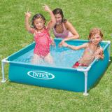 《即納品》★NEW!パッケージ★送料無料!【大人気!空気要らず!】INTEX インテックス ミニフレームプール 1.2M×1.2M×0.3M(縦、横、高さ) 家庭用プール 子供用 ビニールプールペットプール 犬猫【コストコ通販】送料無料対象外有