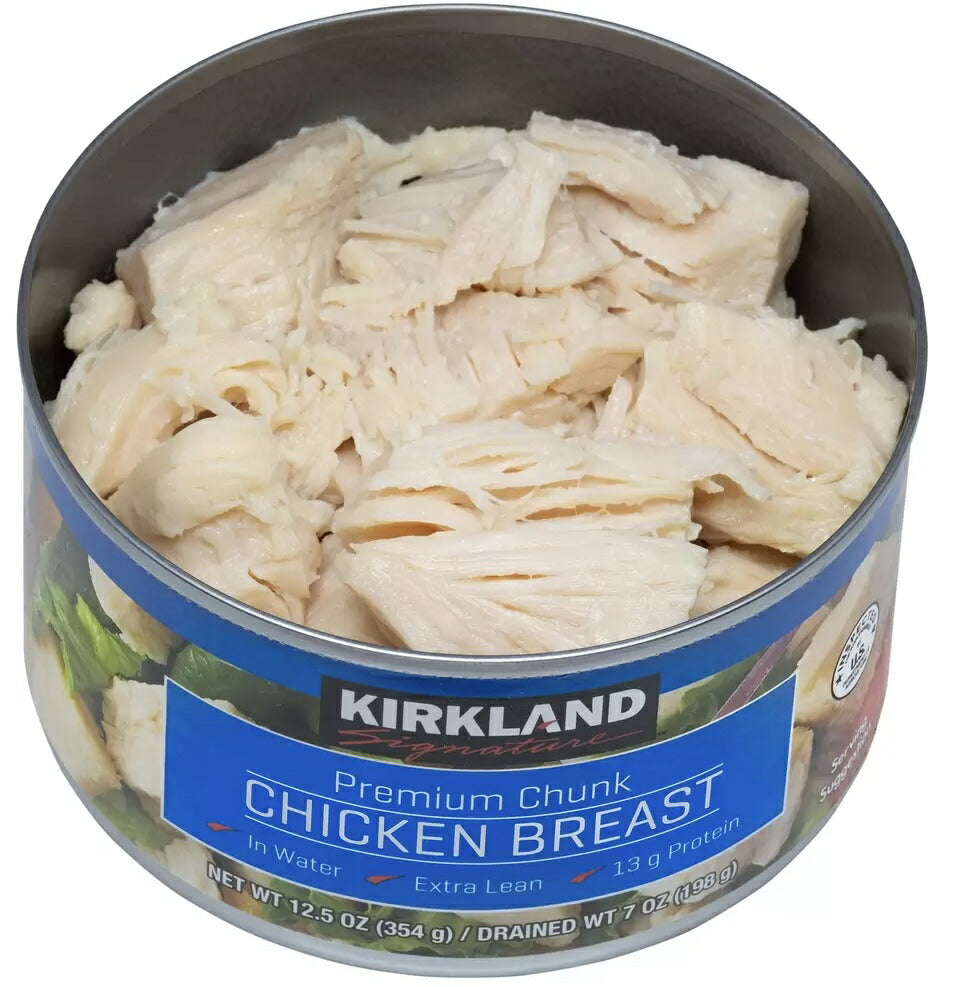 ★6缶セット★ カークランドシグネチャー チキン缶 354gx6缶 チキンブレスト 鶏の水煮 鶏胸肉 水煮 缶 保存食 缶詰 チキン 肉 コストコ サラダ ダイエット 減量 ローカロリー KIRKLAND SIGNATURE コストコ KS ♯8