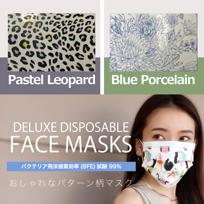 デザイン柄不織布マスク 15枚入り Retro Dots