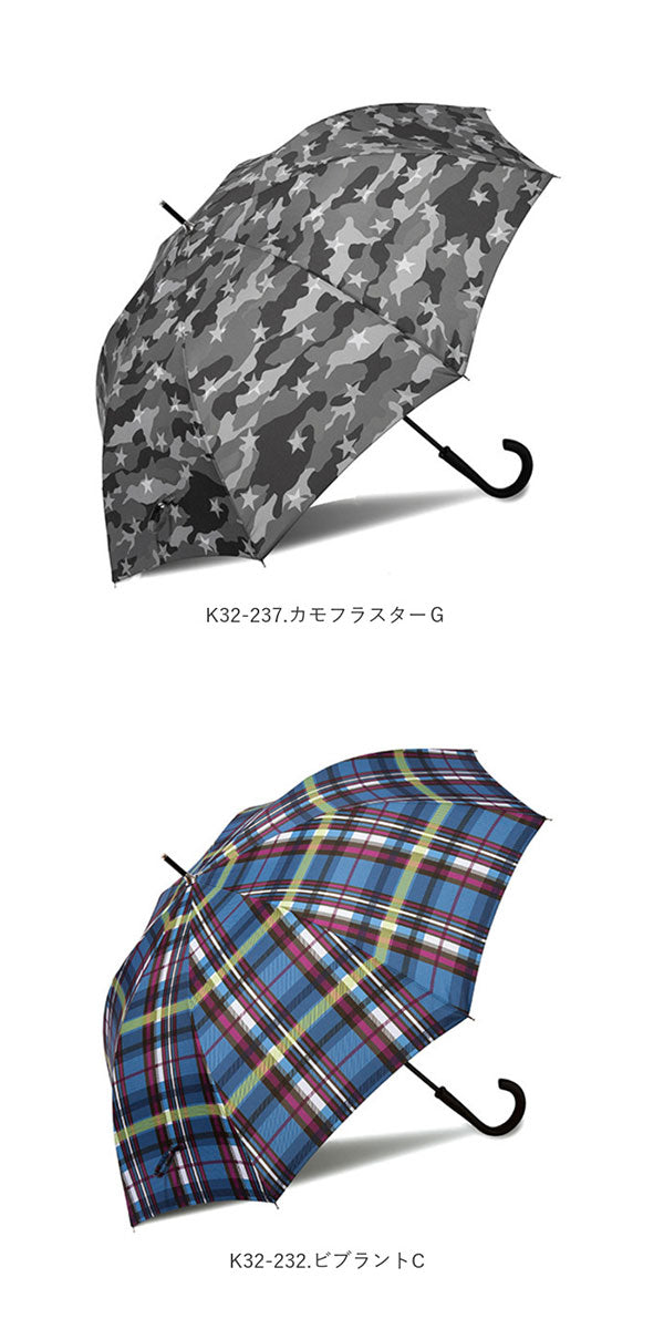 【K32-222.カームペイズリー・k32】 傘 レディース 長傘 kiu ジャンプ 60cm 定番 かさ アンブレラ おしゃれ キウ KiU K32 通販/正規品 おすすめ 大きい ワンタッチ