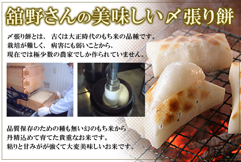 【送料込み】新潟県南魚沼市 舘野さん幻の〆張り餅 450g(10枚入)合計3パック生産者保証餅