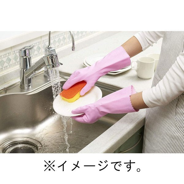 ビニール手袋 ショーワ ナイスハンド ミュー うす手 指先強化タイプ ピンク Mサイズ 1双×10パック