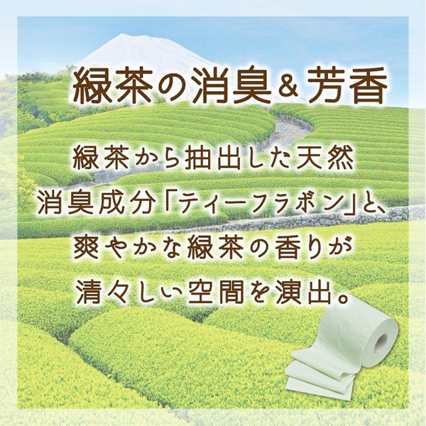 トイレットペーパー 丸富製紙 緑茶の力プレミアム 3枚重ね20m 12ロール×4パック