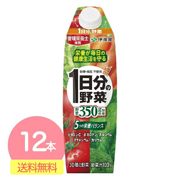 伊藤園 1日分の野菜 紙パック 1000ml×12本