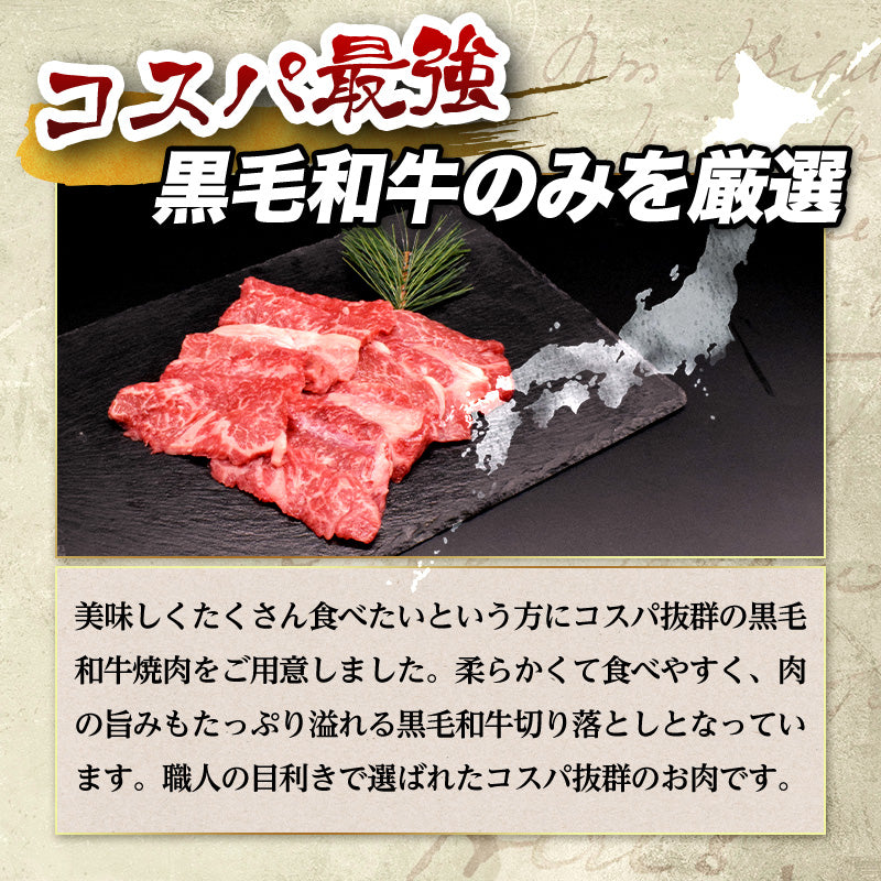 500g 黒毛和牛 焼肉用 国産 高級 和牛