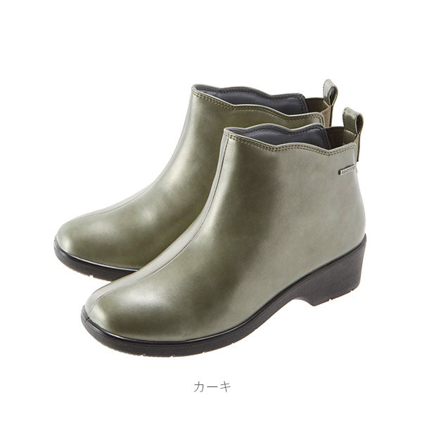 【エナメルブラック・24cm】 レインブーツ レディース ショート 通販 軽量 ヒール おしゃれ シンプル レインシューズ 長靴 ショート丈 雨靴 防水 ショートブーツ 黒 ブラック 滑り止め 滑りにくい 歩きやすい