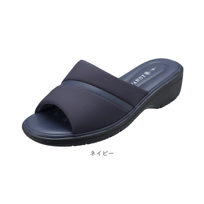 【カーキ・M(23~23.5cm)】 サンダル レディース つっかけ 通販 パンジー おしゃれ 歩きやすい 室内履き ルームシューズ オフィスサンダル 外履き スリッパ s m l ll サイズ ブラック 黒 ネイビー ワイン カーキ