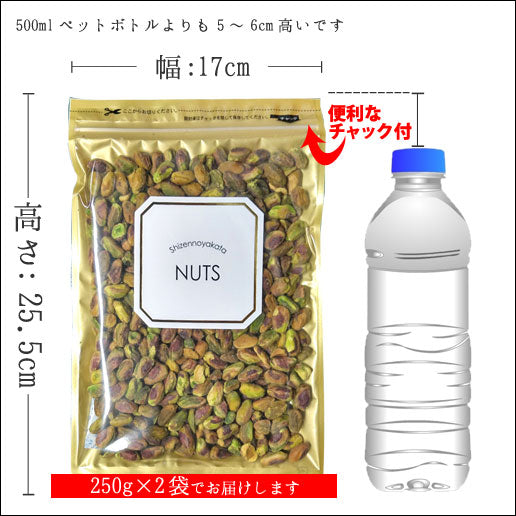 【限定クーポンで20%OFF】殻なしピスタチオ(無塩) 500g(250g×2)
