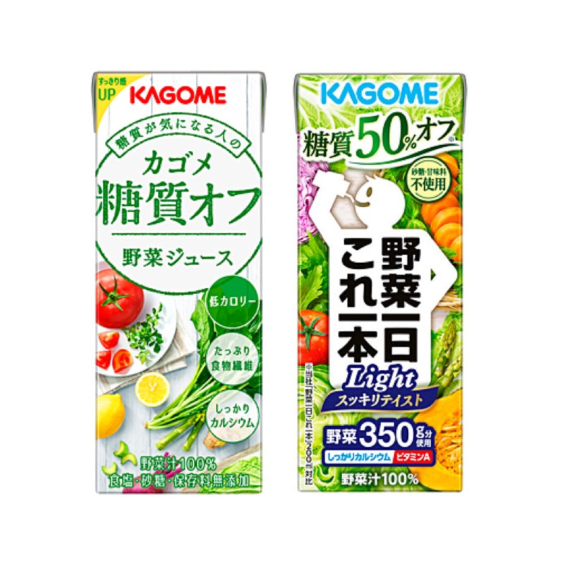 カゴメ糖質オフ野菜ジュース24本+野菜一日これ一本 Light24本 計48本