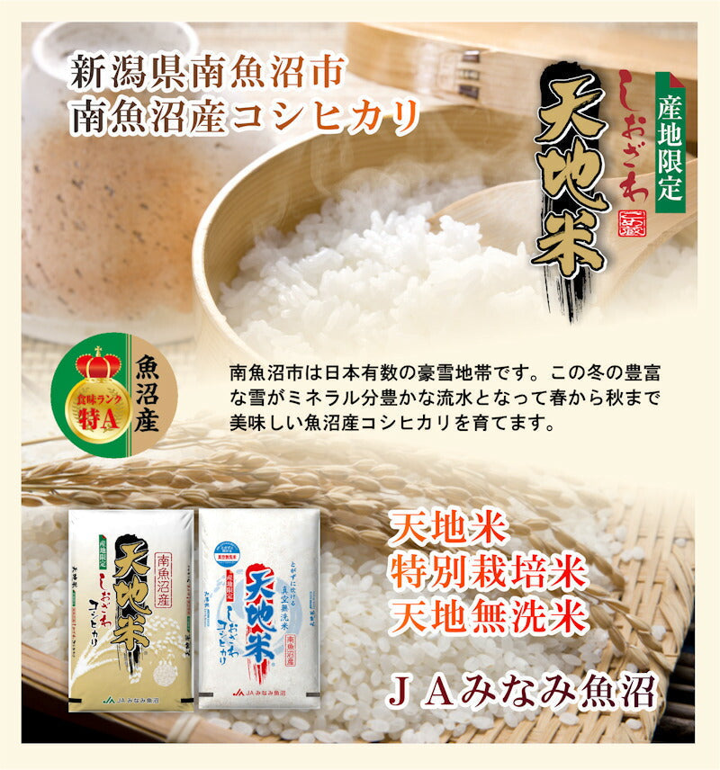 【送料込み】令和4年産 南魚沼産 コシヒカリ 30kg 新潟県 南魚沼 JAみなみ魚沼農協特A地区 天地米
