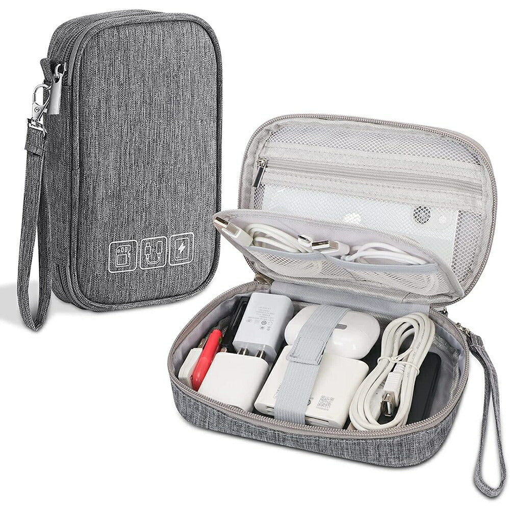 ポーチ 旅行 用 小 19×12×4 グレー 収納 トラベル travel 旅行ポーチ 旅行収納 衣類収納 旅行かばん スーツケース 整理 大活躍 収納ポーチ ランドリーポーチ メッシュポーチ バッグインバッグ インナーバッグ スクエア 薄型