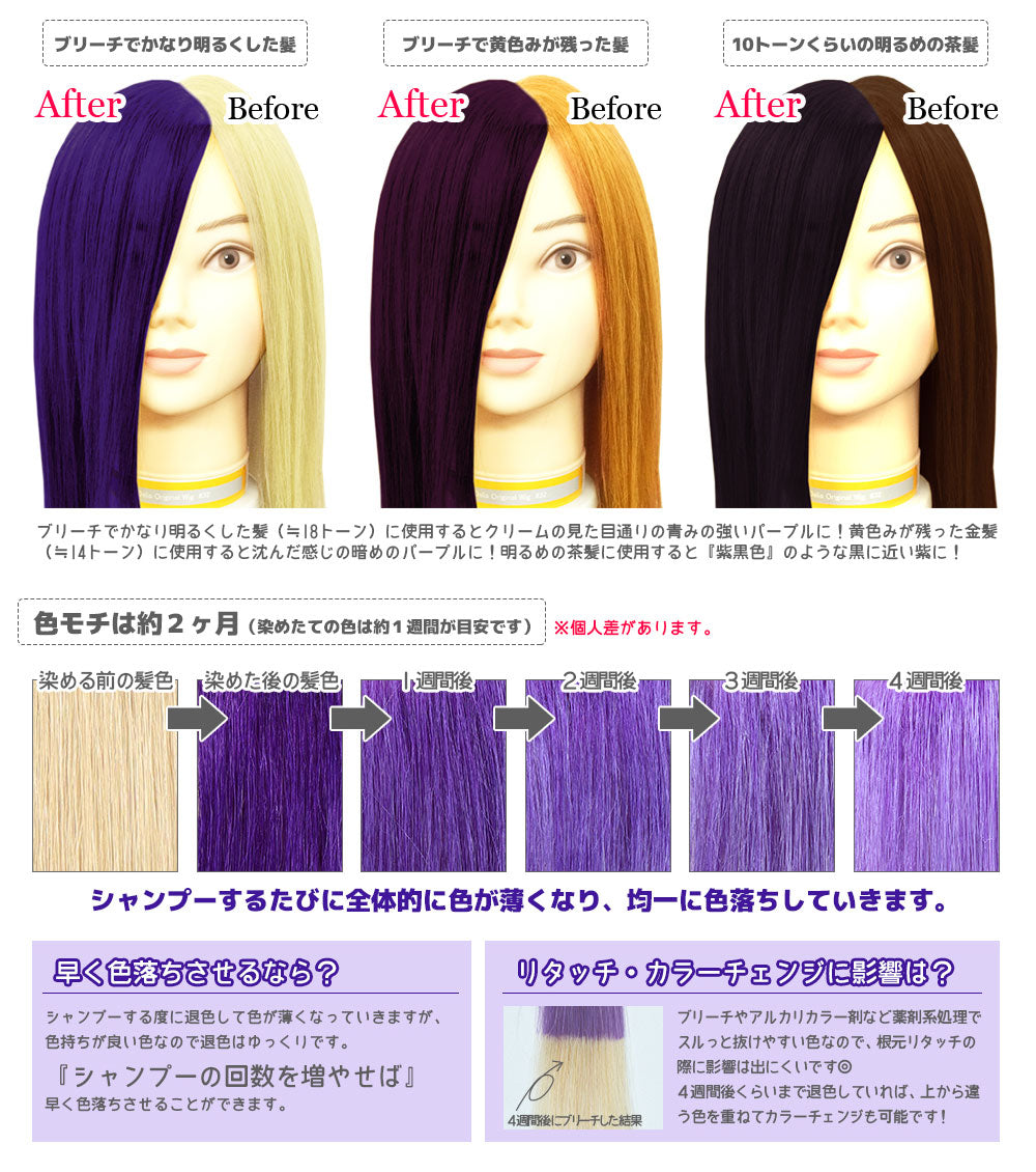 【20人シェア買いでお得】エンシェールズ カラーバター 200g ブルーバイオレット ヘアカラー トリートメント ヘアマニキュア ヘアケア クリップジョイント マニキュア インナーカラー ダメージヘア ブリーチヘアー (送料無料)(NEWカラー)