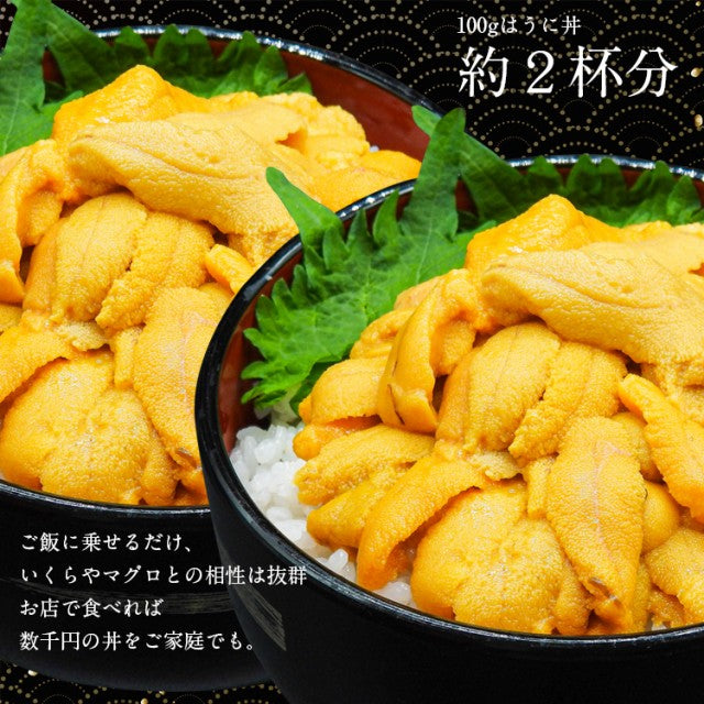 100g×3パック ミョウバン不使用 訳あり 無添加 生うに 冷凍