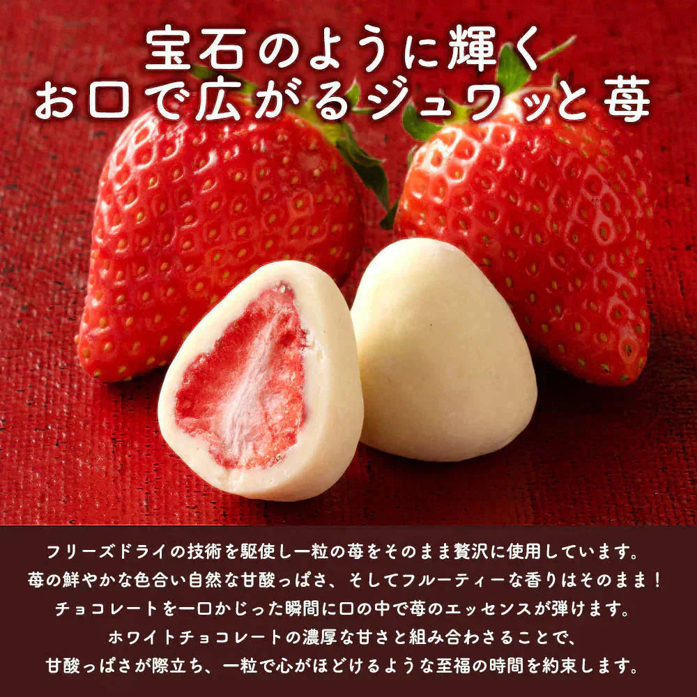 【チョコ常温販売期間終了】 チョコレート まるごと苺チョコレート 3袋セット (1袋あたり15粒入×3) スイーツ チョコ ストロベリー 苺 まるごと ホワイトチョコ いちご スイーツ 贈り物 お返し
