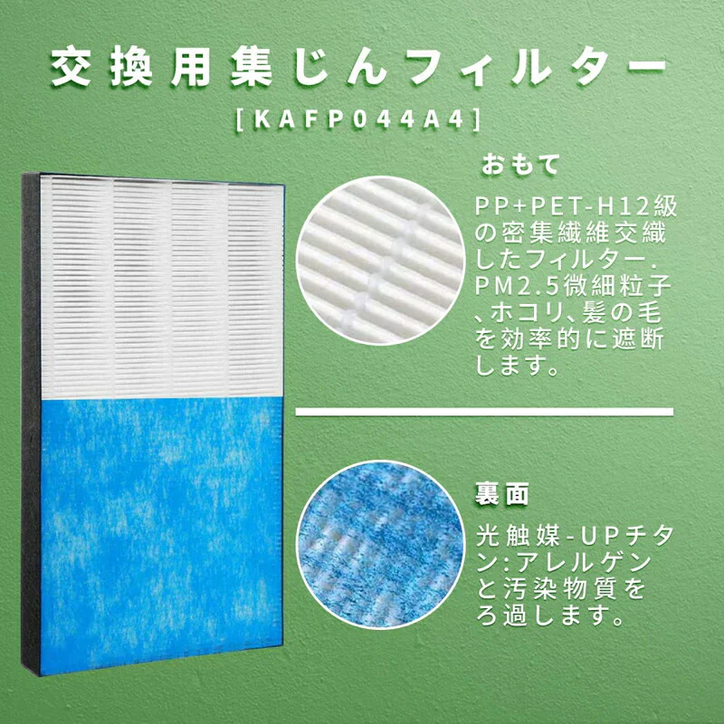 [全て日本国内発送] 集塵フィルター KAFP044A4 脱臭フィルター 2140795 ダイキン 加湿空気清浄機フィルター 交換用集じん脱臭フィルターセット 互換品(1セット) KNME017C4 互換品 (非純正) DAIKIN 加湿器 空気清浄機 互換フィルター セット 送料無料
