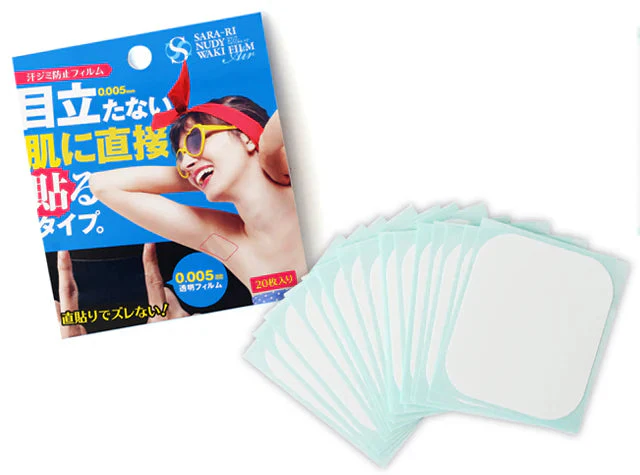【サラーリ ヌーディーワキフィルム エア 20枚入】ワキ汗目立たない、0.005mmの極薄制汗シート ワキの臭い ワキ臭 汗染み 貼るだけ フィット 伸縮性あり ワキ汗 ワキ染み 夏 汗 極薄透明フィルム 目立たない ムレにくい 0.005ｍｍ極薄透明フィルム 汗取りパッド 制汗 制汗剤 制汗シート 脇汗シート 脇汗 ワキ汗 汗染み 防止 ニオイ対策 足裏 スポーツ アウトドア 目立たない 透明 フィルム 夏 ワキ 脇汗 ボディケア