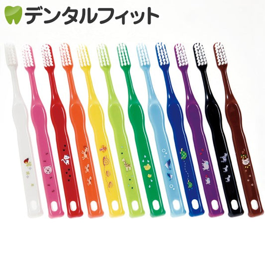歯ブラシ ラピス ジュニア用歯ブラシ ハッピーカラー Mふつう 12本入 LA-210