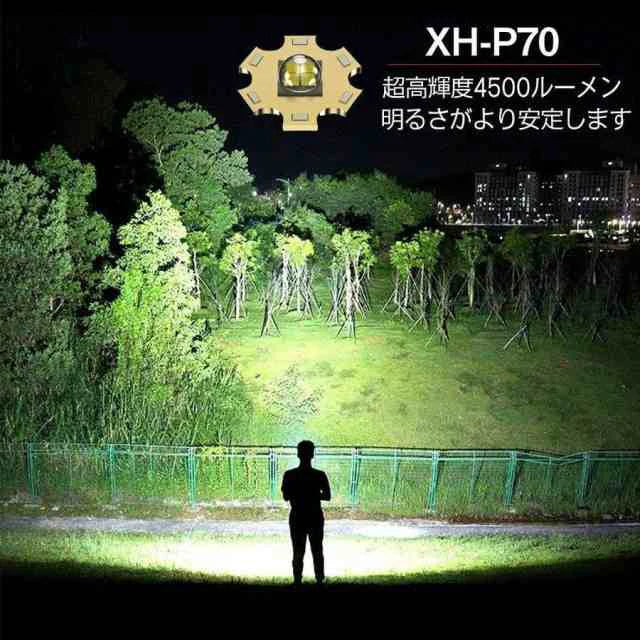 当日発送 新仕様 LEDライト懐中電灯 ハンディライト USB充電式 超強力 軍用 作業灯 停電 防水 防災対策 ズーム機能 フラッシュライト 爆光 コンパクト w229A(ブラック)